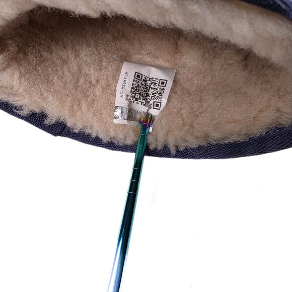 UGG  Boots Classic Mini Exotic Scales 9 Dark Purple Shearling Suede Winter Cozy - Picture 7 of 10